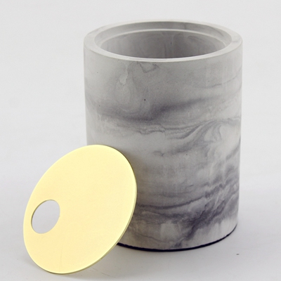marble effect concrete canister