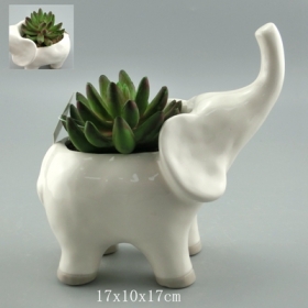 słoń sadzarka wazon biała ceramika garnek dla zwierząt