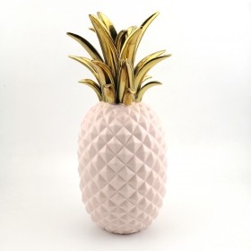 różowa galwaniczna złota ananasowa figurka home deco