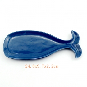 ceramiczna wieloryb łyżka odpoczynek niebieski