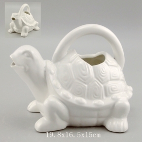żółw ceramiczny z białego żółwia