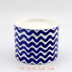 Unikalny, ceramiczny, ręcznie malowany świecznik