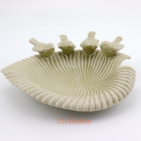 Dekoracje ogrodowe ceramiczny podajnik dla ptaków ręcznie